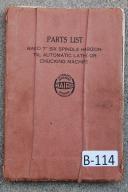 Baird-Baird 7\" Six Spindle Horizontal Auto Oper. Parts Manual-7\"-01